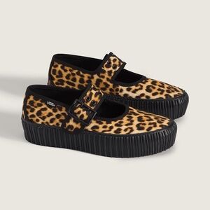 Vans Mary Jane Creeper Shoe in
Leopard Brown platform womens size